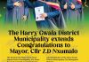 The Harry Gwala District Municipality extends congratulations to Mayor, Cllr Z.D Nxumalo